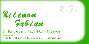 milemon fabian business card